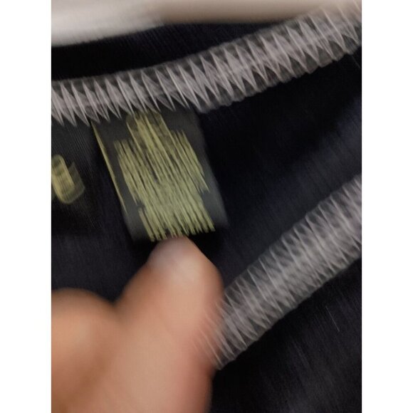 Vintage 90s Point One Womens BOHO Maxi Dress  XL Black White Embroidered Floral - Picture 5 of 8